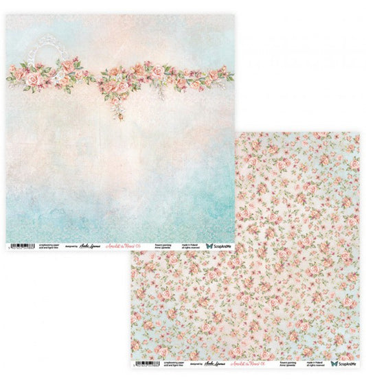 ScrapAndMe Amidst the Roses 12"x12" Double-sided Patterned Paper 05/06