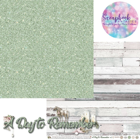 A Day to Remember 12x12 Double-Sided Patterned Paper 3 - Designed by Alicia Redshaw Exclusively for Scrapbook Fantasies