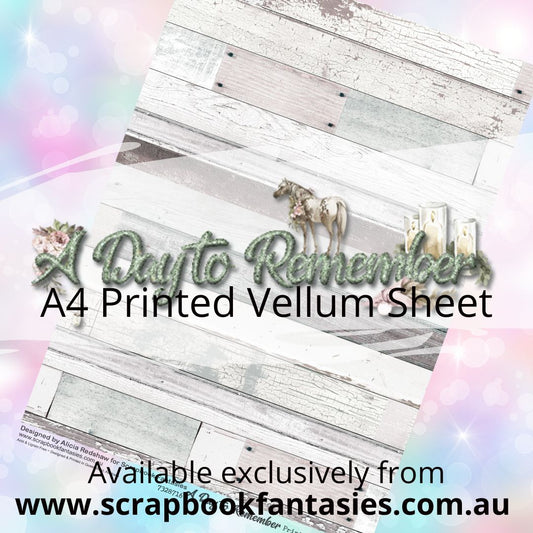 A Day to Remember A4 Printed Vellum Sheet - Pale Wood 7328716