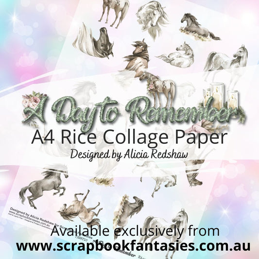 A Day to Remember A4 Rice Collage Paper - Horses (small)