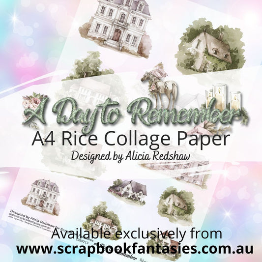 A Day to Remember A4 Rice Collage Paper - Country Houses