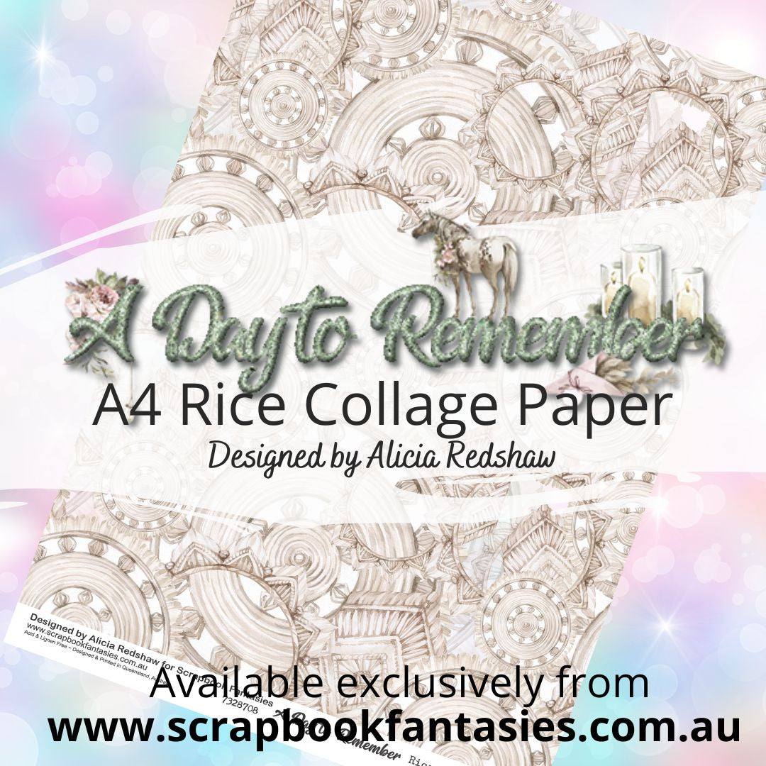 A Day to Remember A4 Rice Collage Paper - Macrame Pattern – Scrapbook ...