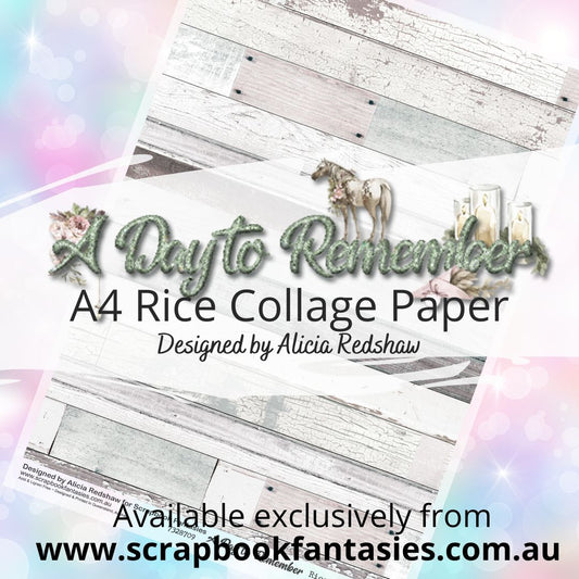A Day to Remember A4 Rice Collage Paper - Pale Wood