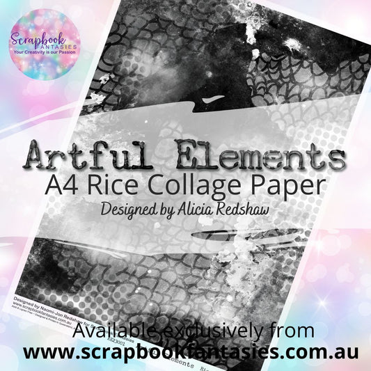 Artful Elements A4 Rice Collage Paper - Digital Collage by Naomi-Jon Redshaw AE23001