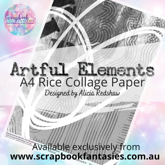 Artful Elements A4 Rice Collage Paper - Digital Collage by Naomi-Jon Redshaw AE23002