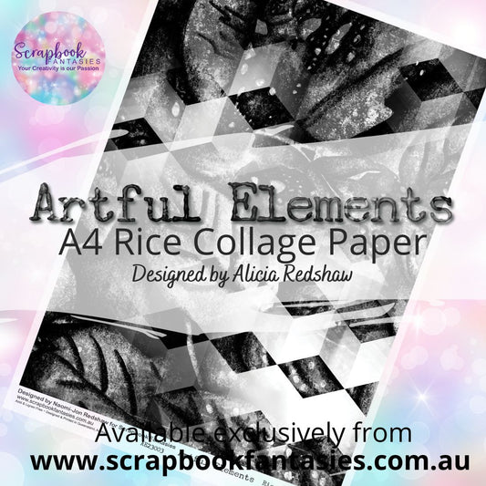 Artful Elements A4 Rice Collage Paper - Digital Collage by Naomi-Jon Redshaw AE23003