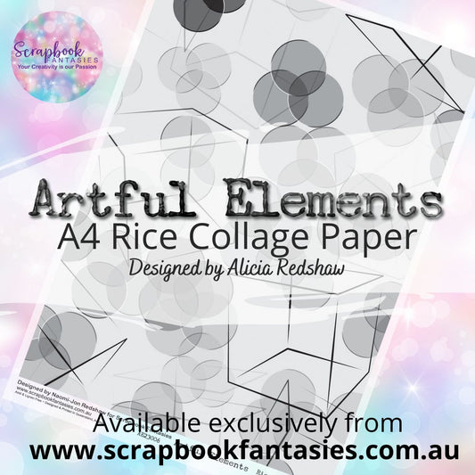 Artful Elements A4 Rice Collage Paper - Digital Collage by Naomi-Jon Redshaw AE23006