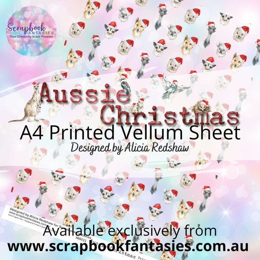 Aussie Christmas A4 Printed Vellum Sheet - Aussie Christmas Animals 888011