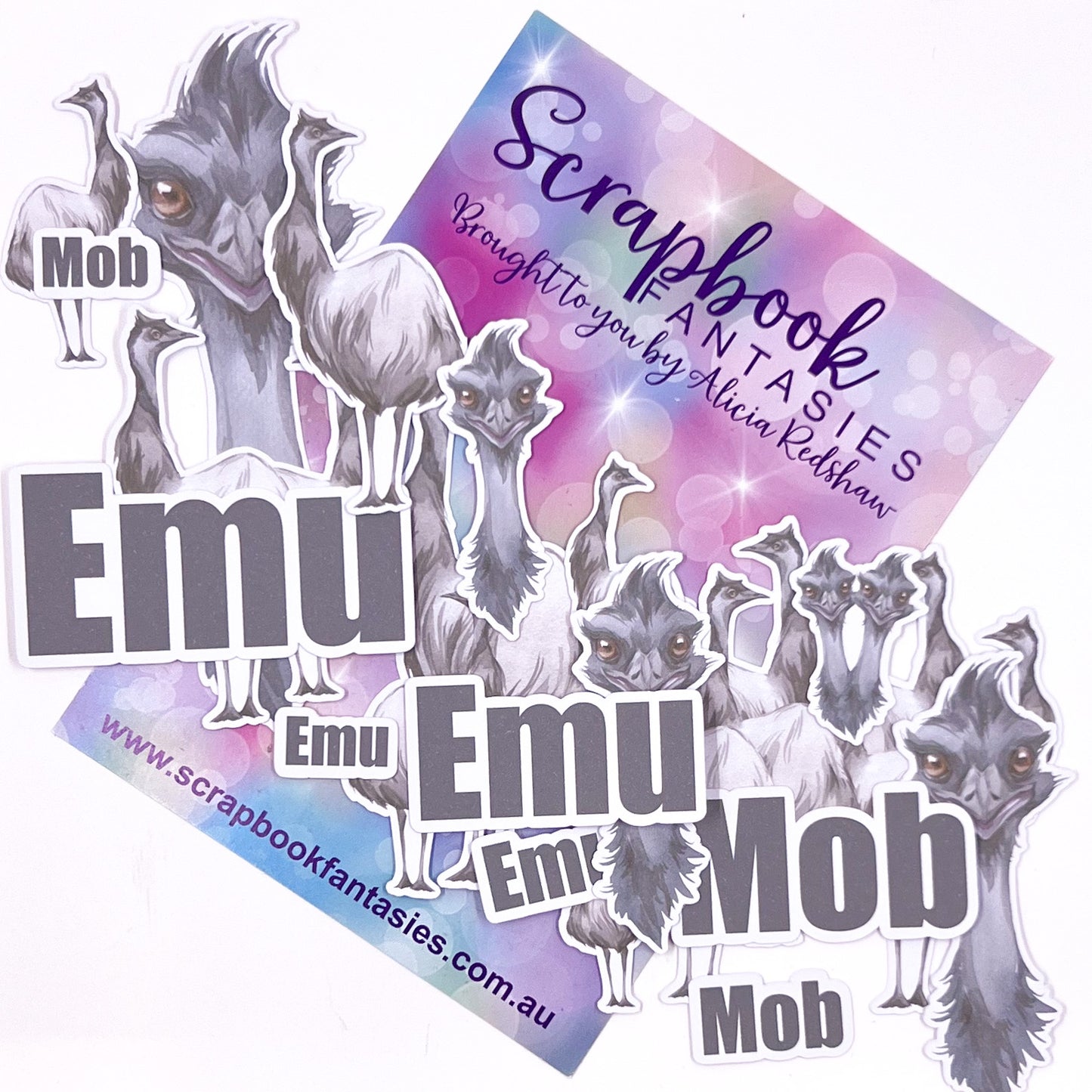 Aussie Grunge Colour-Cuts - Emu (18 pieces) Designed by Alicia Redshaw