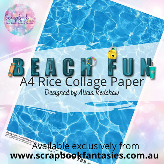 Beach Fun A4 Rice Collage Paper - Pool Water 623240