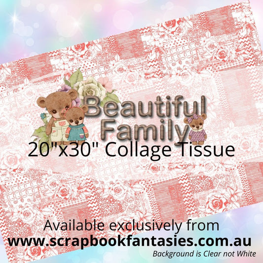 Beautiful Family 20"x30" Peach Collage Tissue
