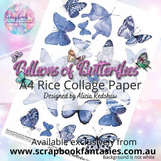 Billions of Butterflies A4 Rice Collage Paper 14 - Designed by Alicia & Naomi-Jon Redshaw 22214