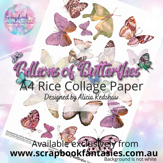 Billions of Butterflies A4 Rice Collage Paper 19 - Designed by Alicia & Naomi-Jon Redshaw 22219