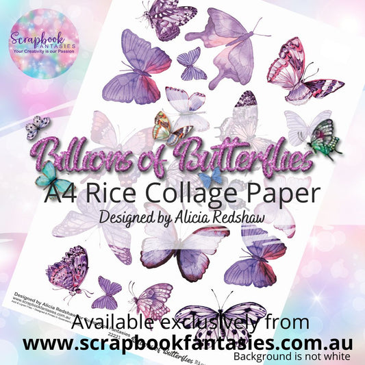 Billions of Butterflies A4 Rice Collage Paper 21 - Designed by Alicia & Naomi-Jon Redshaw 22221