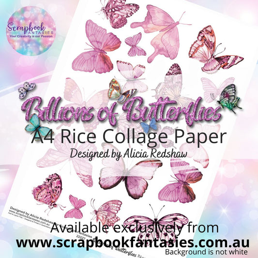 Billions of Butterflies A4 Rice Collage Paper 27 - Designed by Alicia & Naomi-Jon Redshaw 22227