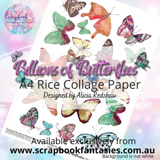 Billions of Butterflies A4 Rice Collage Paper 28 - Designed by Alicia & Naomi-Jon Redshaw 22228