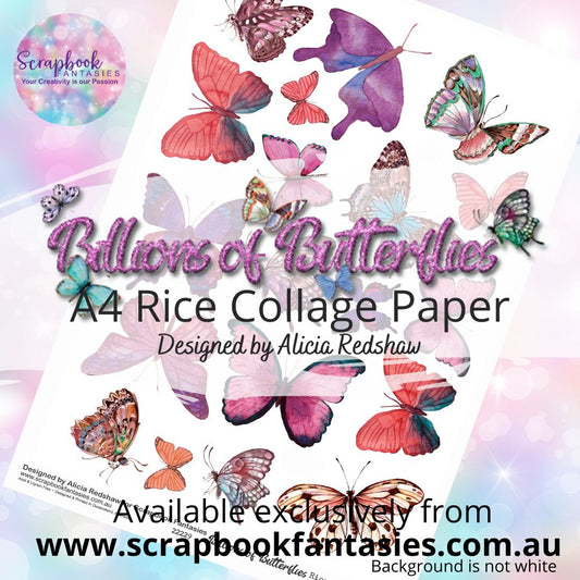 Billions of Butterflies A4 Rice Collage Paper 29 - Designed by Alicia & Naomi-Jon Redshaw 22229