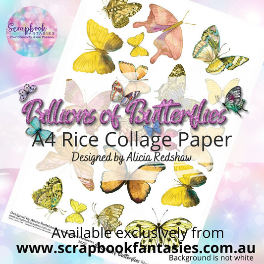 Billions of Butterflies A4 Rice Collage Paper 30 - Designed by Alicia & Naomi-Jon Redshaw 22230