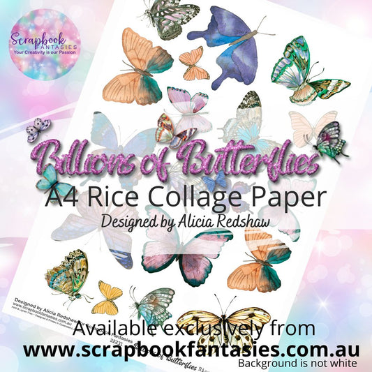 Billions of Butterflies A4 Rice Collage Paper 31 - Designed by Alicia & Naomi-Jon Redshaw 22231