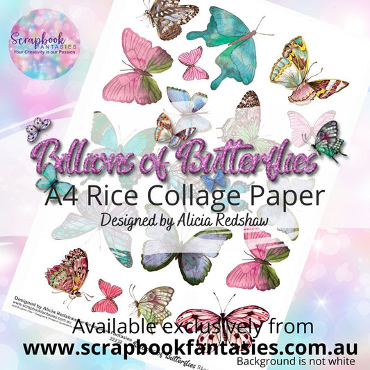 Billions of Butterflies A4 Rice Collage Paper 32 - Designed by Alicia & Naomi-Jon Redshaw 22232