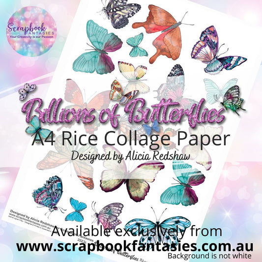 Billions of Butterflies A4 Rice Collage Paper 34 - Designed by Alicia & Naomi-Jon Redshaw 22234