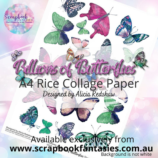 Billions of Butterflies A4 Rice Collage Paper 35 - Designed by Alicia & Naomi-Jon Redshaw 22235