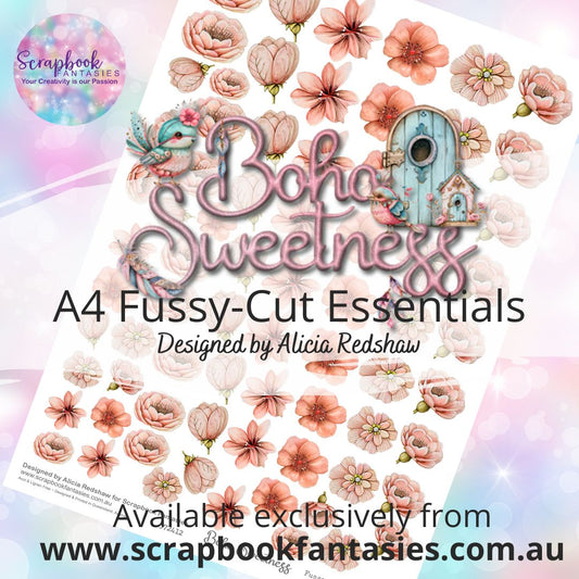 Boho Sweetness A4 Colour Fussy-Cut Essentials - Peach Flowers 372412