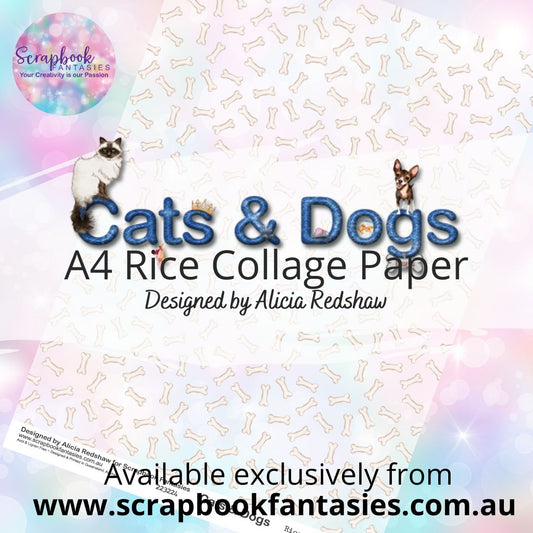 Cats & Dogs A4 Rice Collage Paper - Bones 223224