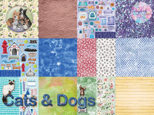 Cats & Dogs 12x12 Double-Sided Patterned Paper Pack - Designed by Alicia Redshaw 223200
