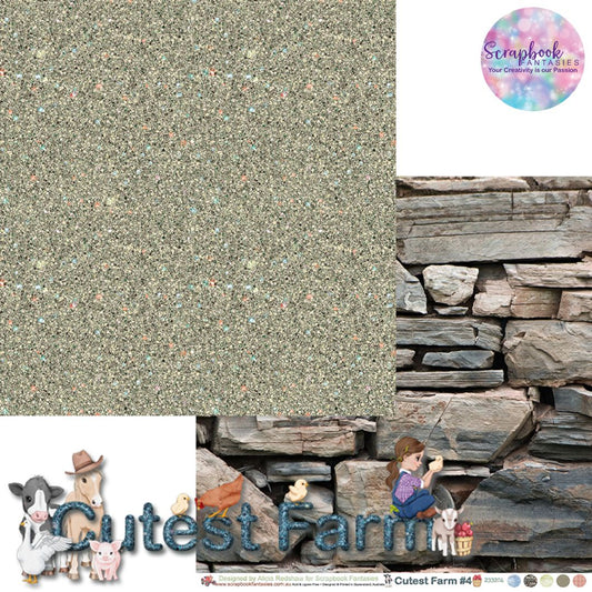 Cutest Farm 12x12 Double-Sided Patterned Paper 4 - Designed by Alicia Redshaw Exclusively for Scrapbook Fantasies 233204