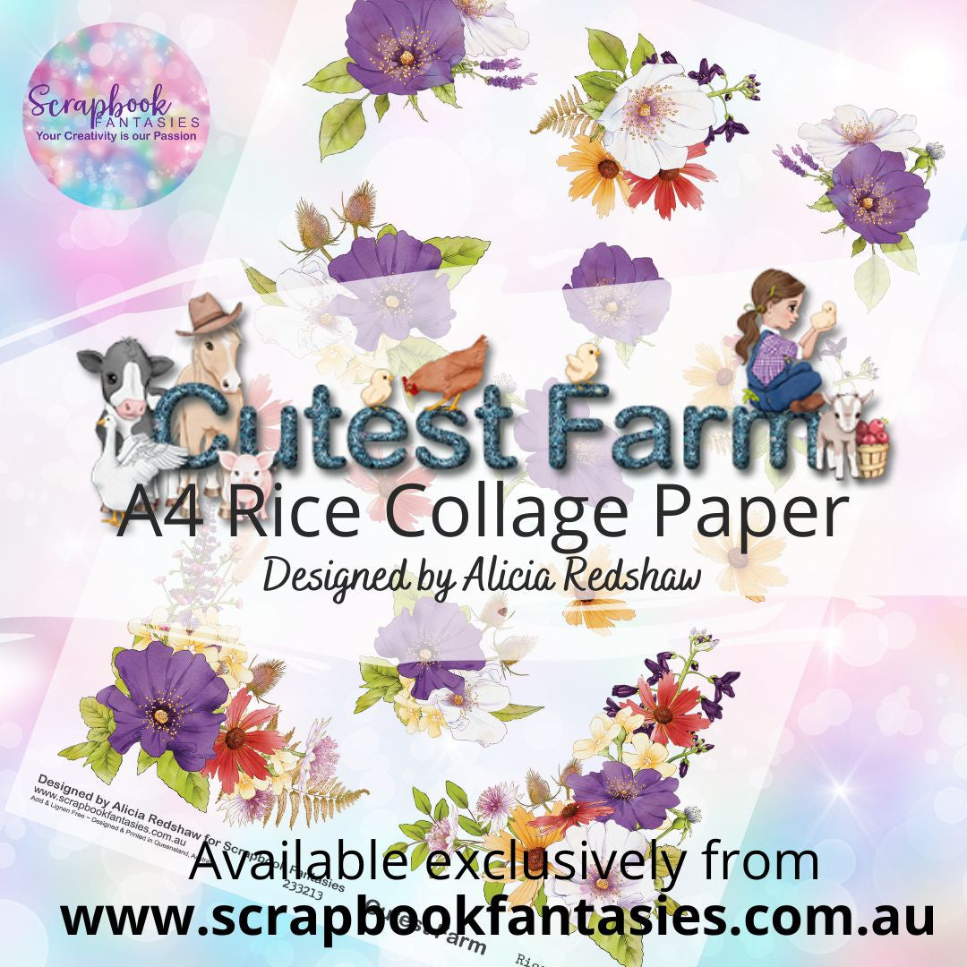 Cutest Farm A4 Rice Collage Paper - Floral Bouquets 233213