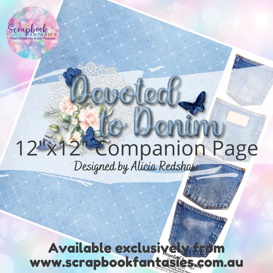 Devoted to Denim 12"x12" Single-sided Companion Page - Denim Pockets 7332324