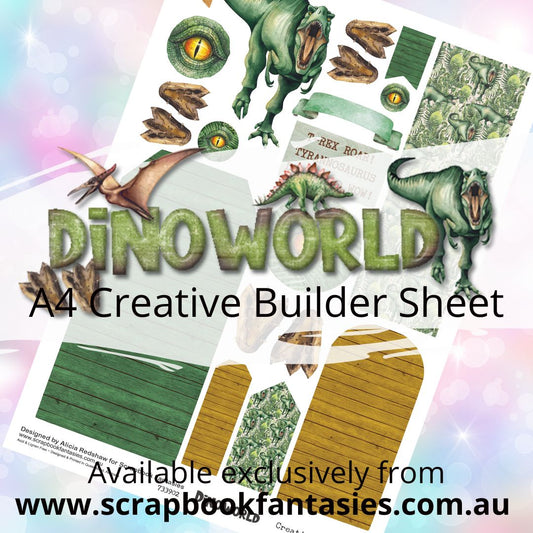 DinoWorld A4 Creative Builder Sheet - T-Rex - Designed by Alicia Redshaw