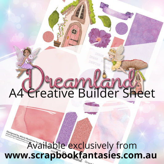 Dreamland A4 Creative Builder Sheet - Fairyhouse Dream - Designed by Alicia Redshaw