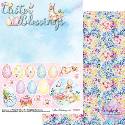 Easter Blessings 8"x11" Double-Sided Patterned Paper 1 - Designed by Alicia Redshaw Exclusively for Scrapbook Fantasies