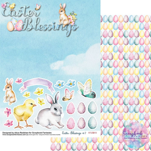 Easter Blessings 8"x11" Double-Sided Patterned Paper 2 - Designed by Alicia Redshaw Exclusively for Scrapbook Fantasies