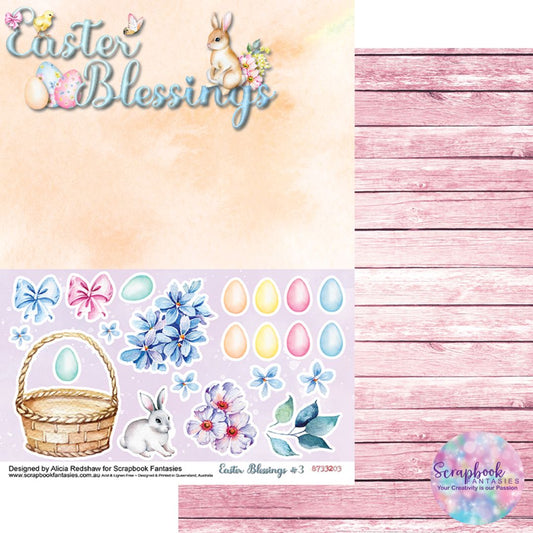 Easter Blessings 8"x11" Double-Sided Patterned Paper 3 - Designed by Alicia Redshaw Exclusively for Scrapbook Fantasies