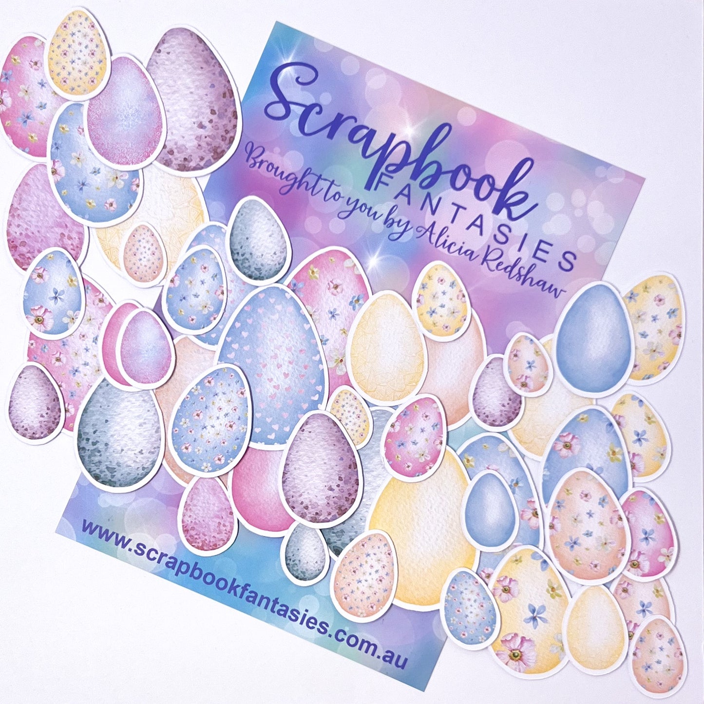 Easter Blessings Colour-Cuts - Easter Eggs (49 pieces) Designed by Alicia Redshaw