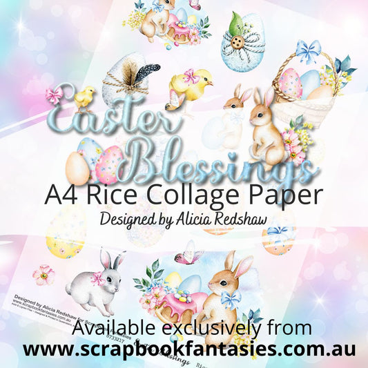 Easter Blessings A4 Rice Collage Paper - Bouquets & Scenes