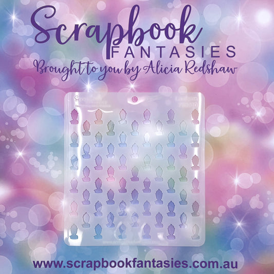 Scrapbook Fantasies Stencil Template Mask - 5.5”x5.5” - Lanterns 768010
