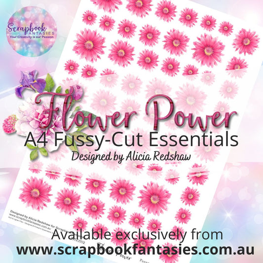 Flower Power A4 Colour Fussy-Cut Essentials - Pink Gerberas 73723702