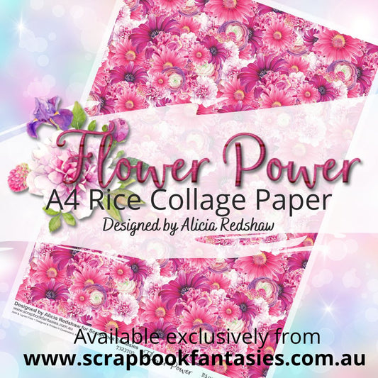 Flower Power A4 Rice Collage Paper - Allover Florals