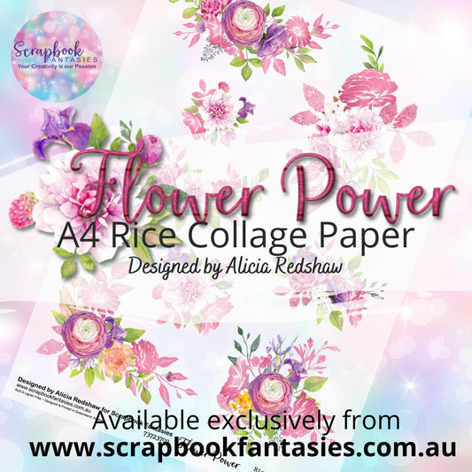 Flower Power A4 Rice Collage Paper - Floral Bouquets 73723709