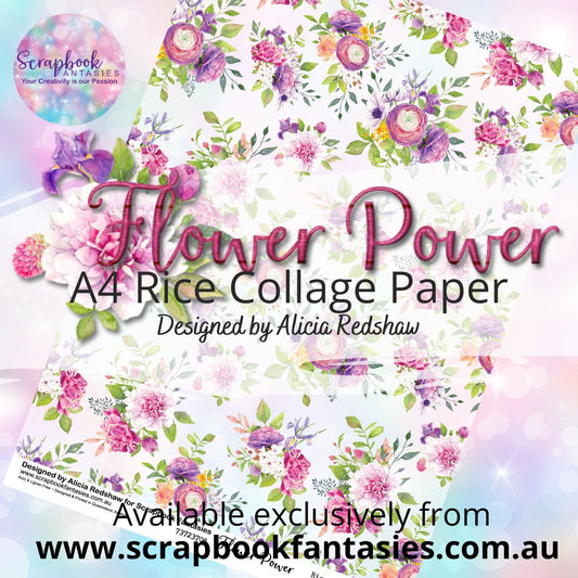 Flower Power A4 Rice Collage Paper - Floral Pattern 73723708