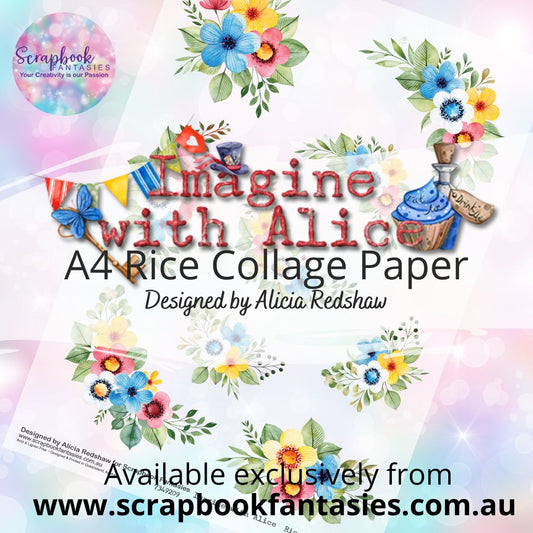 Imagine with Alice A4 Rice Collage Paper - Bouquets 7349209