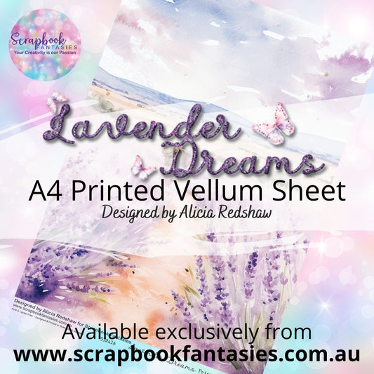Lavender Dreams A4 Printed Vellum Sheet - Lavender Farm 532416