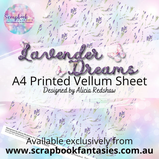 Lavender Dreams A4 Printed Vellum Sheet - Lavender Pattern 532407