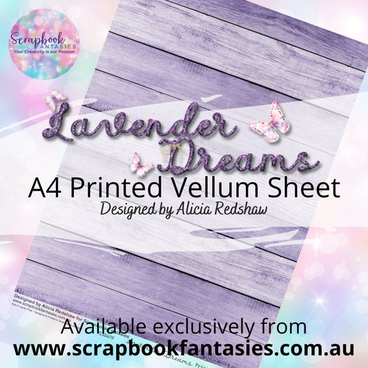 Lavender Dreams A4 Printed Vellum Sheet - Purple Timber 532409