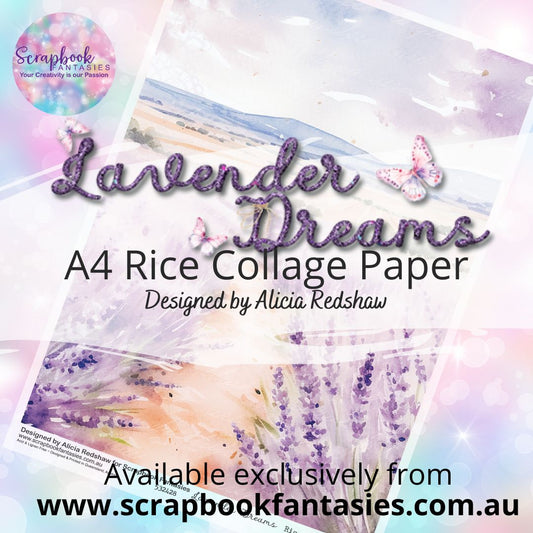 Lavender Dreams A4 Rice Collage Paper - Lavender Farm 532428