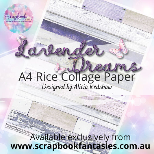 Lavender Dreams A4 Rice Collage Paper - Multi Lavender Timber 532434